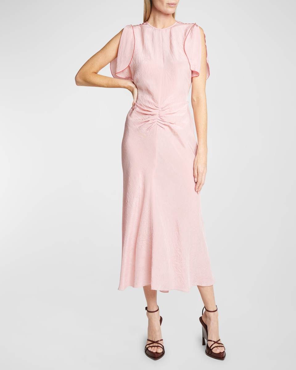 Gathered Waist Midi Dress